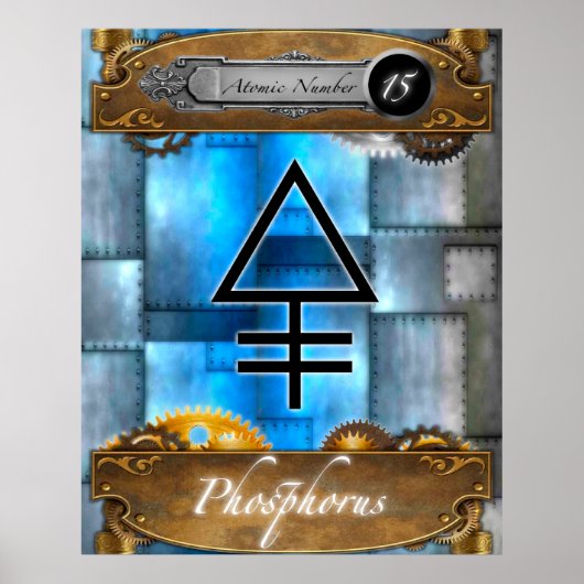 周期元素リン原子#15ポスター ポスター (正面)