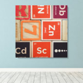 周期元素亜鉛科学 キャンバスプリント (インサイチュ (ウッドフロア))