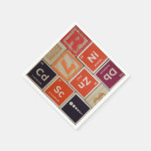 周期元素亜鉛科学 スタンダードカクテルナプキン (角)