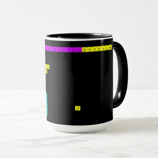 周期原子表を持つマグカップ マグカップ (正面右)