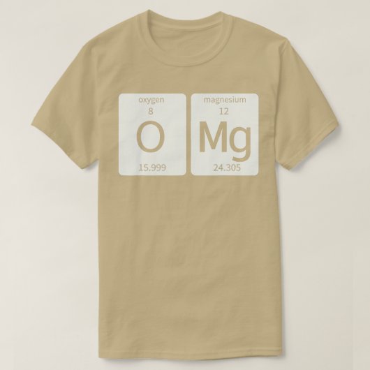 周期性可理学私の神(OMG)要素 Tシャツ (デザイン正面)