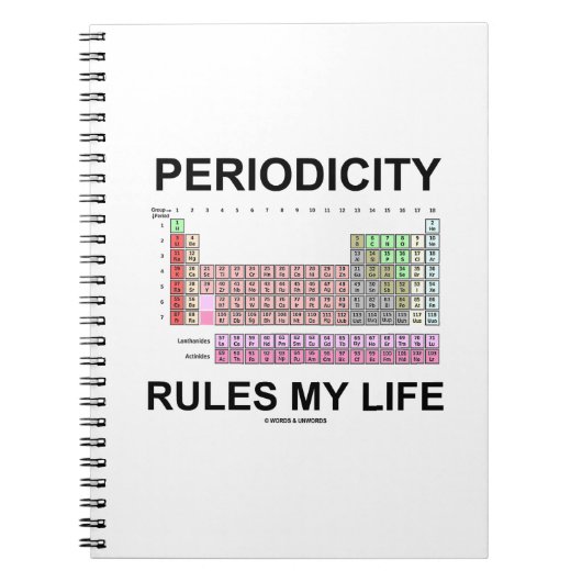 周期性規則自分の寿命(周期表) ノートブック (正面)