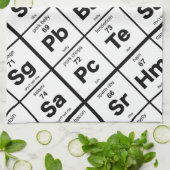 周期的なブタ キッチンタオル (折り畳み)