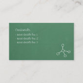 周期的な化学科学の教師の名刺 名刺 (裏面)