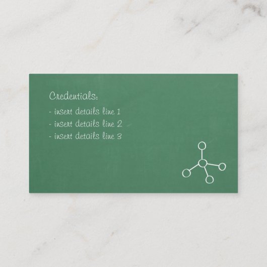 周期的な化学科学の教師の名刺 名刺 (裏面)