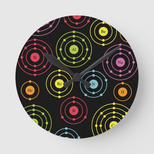 周期的な貝 ラウンド壁時計 (正面)