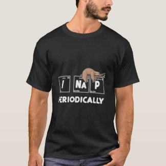 周期的に昼寝する科学のナマケモノ 周期表 Tシャツ