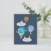 周期表おもしろい化学ユーモア ポストカード (スタンド正面)