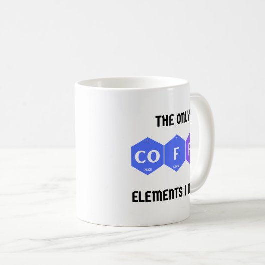 周期表おもしろい要素を有するコーヒーマグ コーヒーマグカップ (正面右)