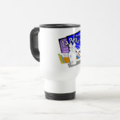 周期表からの要素と綴られる実験室のラット トラベルマグ (正面左)