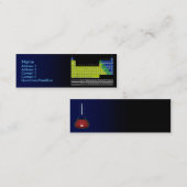 周期表が付いている化学者カード スキニー名刺 (正面/裏面)