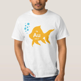 周期表の元素金ゴールドの魚 Tシャツ