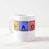 周期表の先生の感謝 コーヒーマグカップ (正面左)