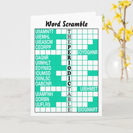 周期表の単語の争奪 カード (黄色い花)