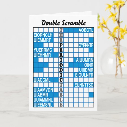 周期表の単語の争奪 カード (黄色い花)