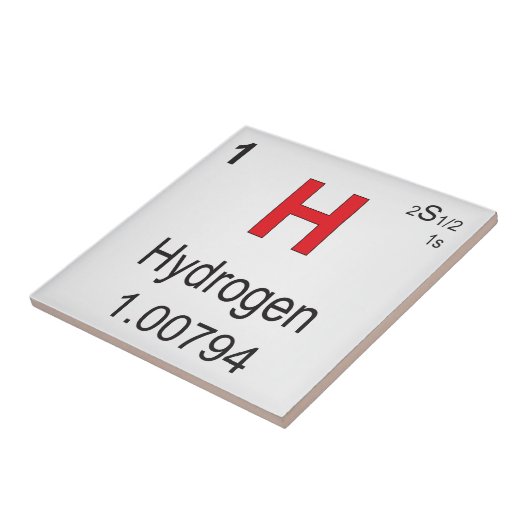 周期表の水素の個々の要素 タイル (側面)