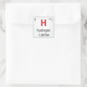 周期表の水素個別元素 スクエアシール (バッグ)