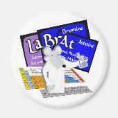 周期表の要素で綴った実験用ラット マグネット (正面)