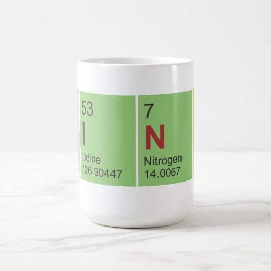 周期表の要素のコーヒー・マグを考えて下さい コーヒーマグカップ (中央)
