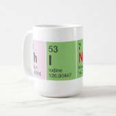 周期表の要素のコーヒー・マグを考えて下さい コーヒーマグカップ (正面左)
