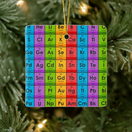 周期表の要素 セラミックオーナメント (ツリー)