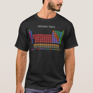 周期表のTシャツ(暗い) Tシャツ
