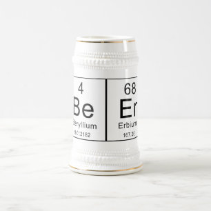 周期表はビールを綴ります! ビールジョッキ