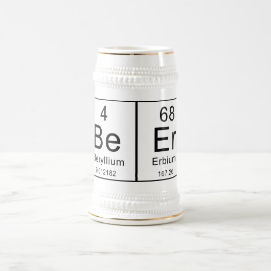 周期表はビールを綴ります! ビールジョッキ (中央)