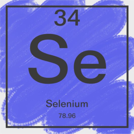 周期表シール – Selenium シール (正面)