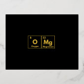 周期表スタイルOMg 箔シーズンポストカード (正面)