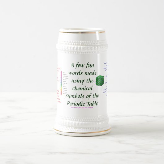 "周期表ステイン" ビールジョッキ (中央)
