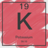 周期表ステッカー – カリウム シール (正面)