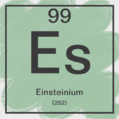 周期表ステッカー – Einsteinium シール (正面)