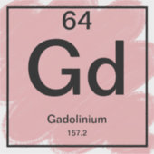 周期表ステッカー – Gadolinium シール (正面)