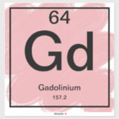 周期表ステッカー – Gadolinium シール (シート)
