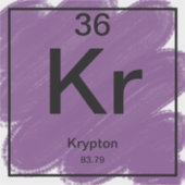 周期表ステッカー – Krypton シール (正面)