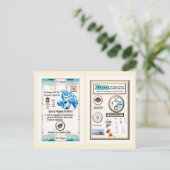 周期表ドラゴン - ジルコニウム ポストカード (スタンド正面)