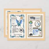 周期表ドラゴン - チタン ポストカード (正面/裏面)