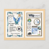 周期表ドラゴン - チタン ポストカード (裏面)