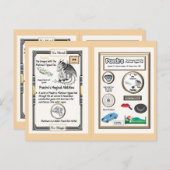 周期表ドラゴン - プラチナ ポストカード (正面/裏面)