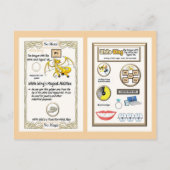 周期表ドラゴン - ホワイトゴールド ポストカード (裏面)