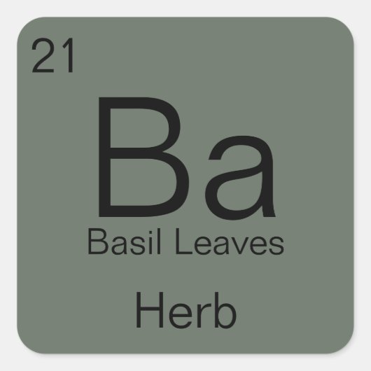 周期表ハーブ&スパイスラベル スクエアシール