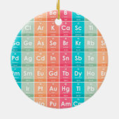 周期表パターンの要カラフル素 セラミックオーナメント (裏面)