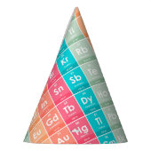 周期表パターンの要カラフル素 パーティーハット (左)