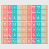 周期表パターンの要カラフル素 ラッピングペーパー (フラット)