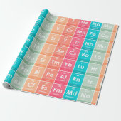 周期表パターンの要カラフル素 ラッピングペーパー (アンロールド)