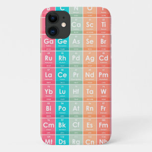 周期表パターンの要カラフル素 iPhone 11 ケース