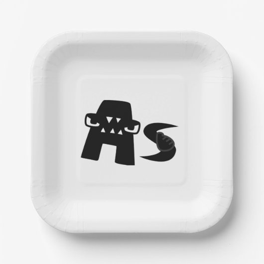 周期表伝承パーティープレート（ヒ素） ペーパープレート (正面)