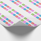 周期表化学おもしろい ラッピングペーパー (角)