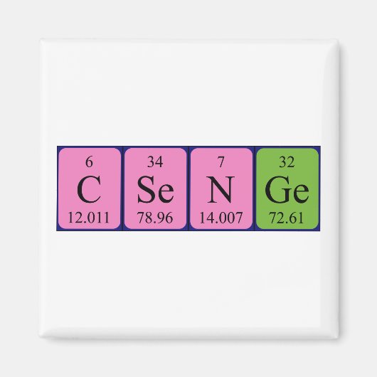 周期表名磁石のセンサー マグネット (正面)